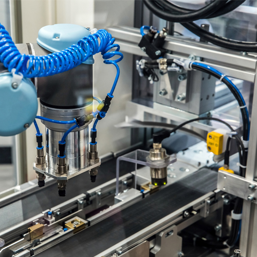 Automated check at a production line